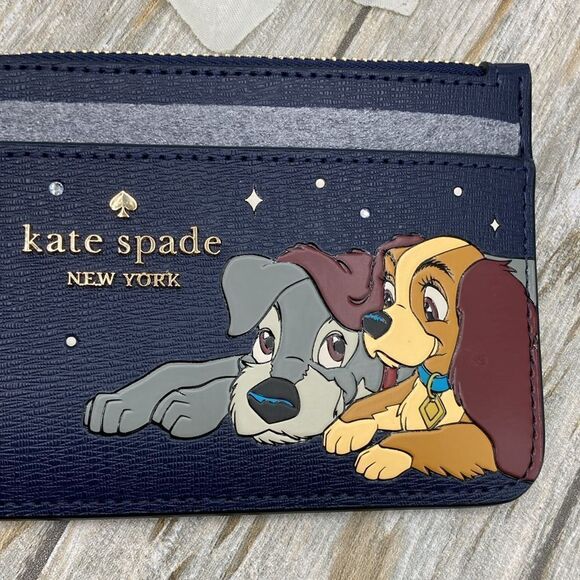 Disney X Kate Spade New York Lady And The Tramp Large Card Holder Wallet Bag - Picture 3 of 12